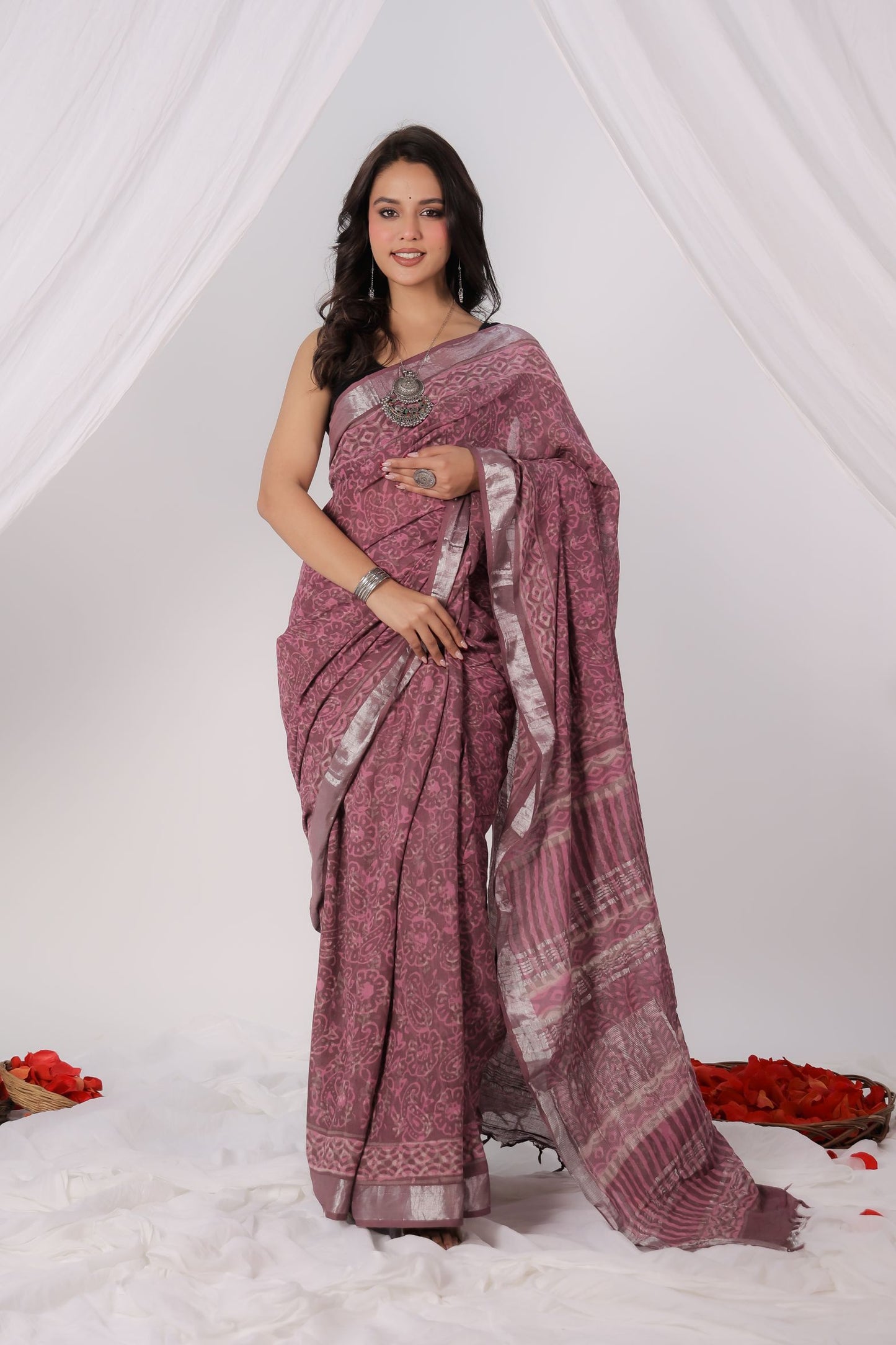 Rosy Whisper Saree