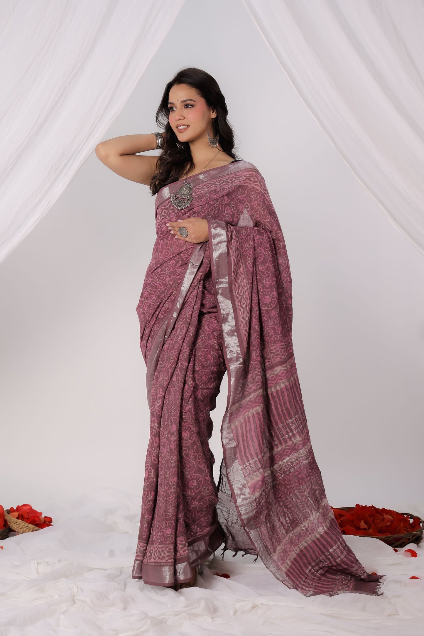 Rosy Whisper Saree