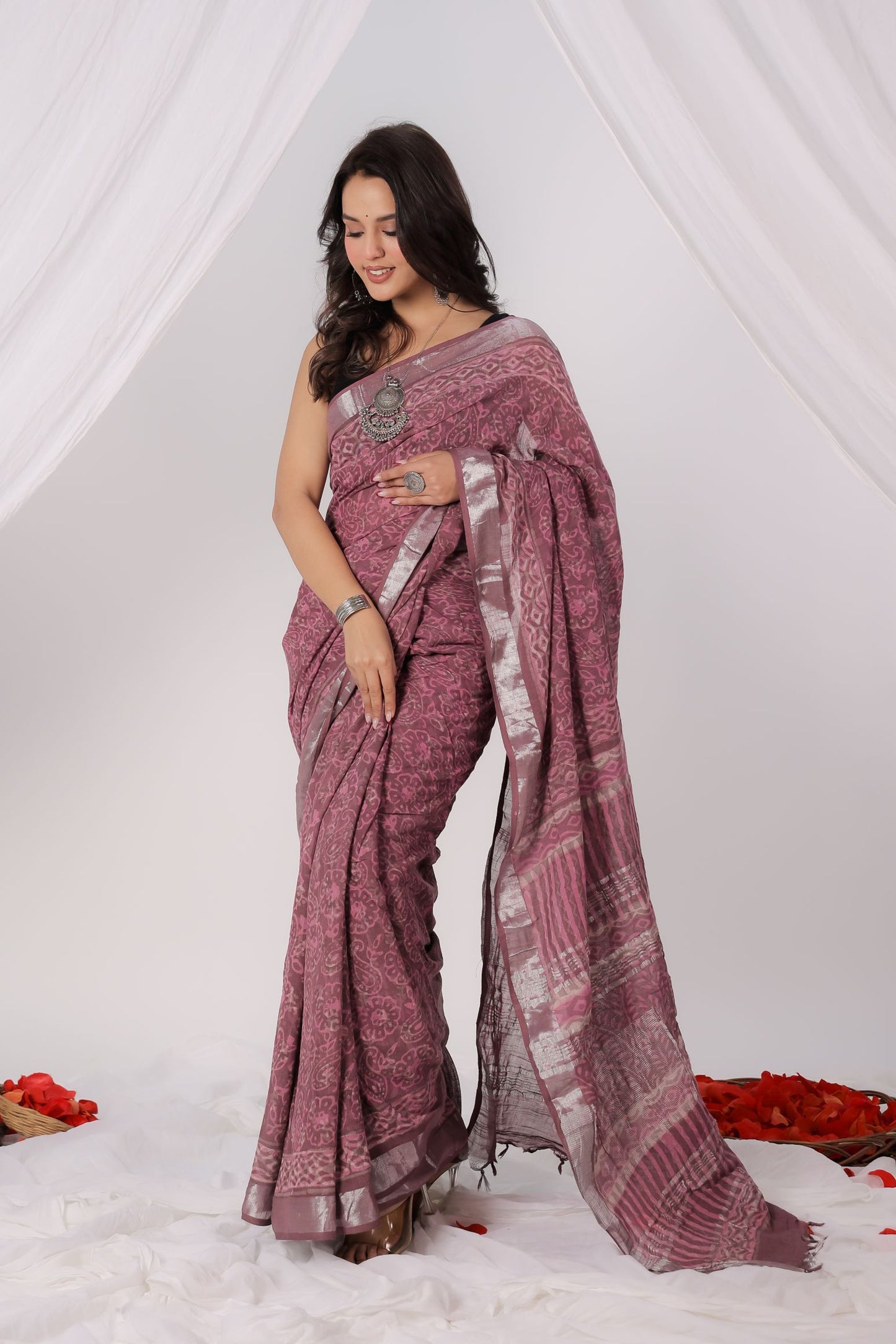 Rosy Whisper Saree