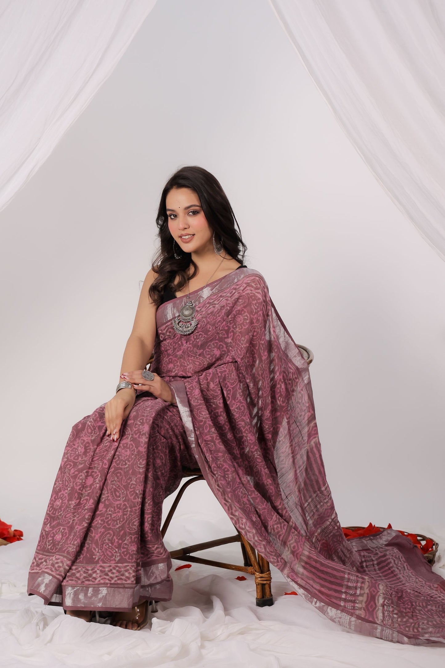 Rosy Whisper Saree