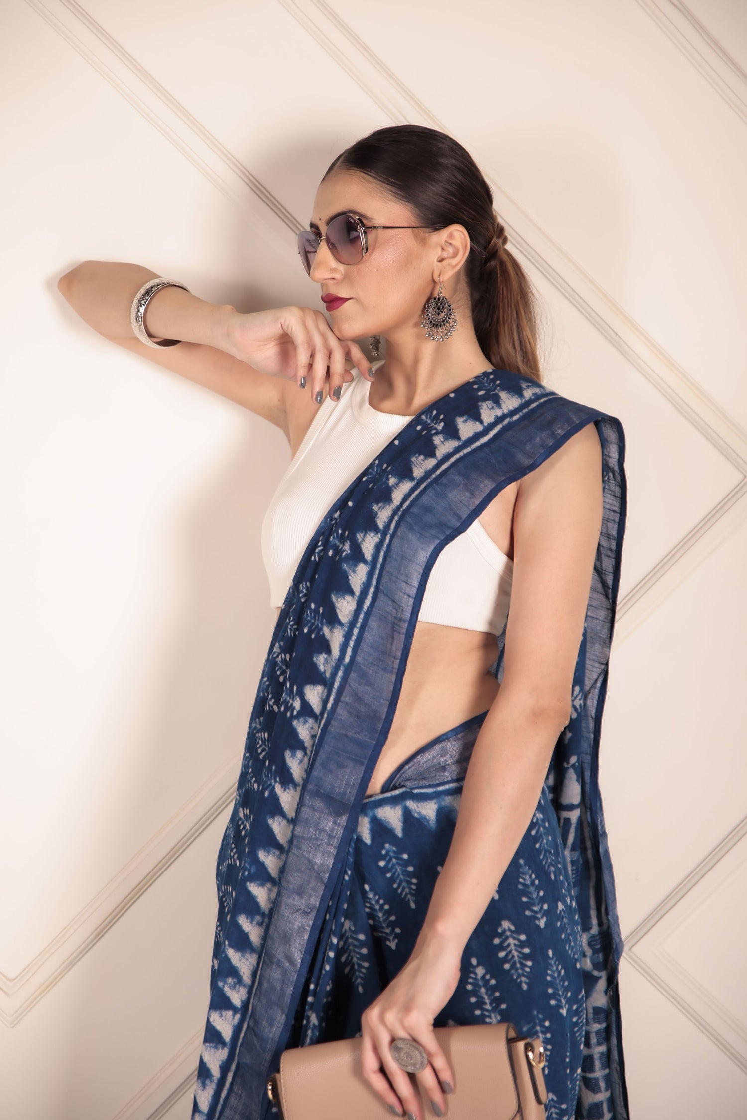 Denim Drape Linen cotton