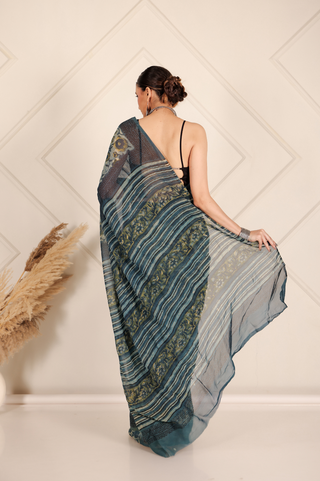 Organza greenish blue