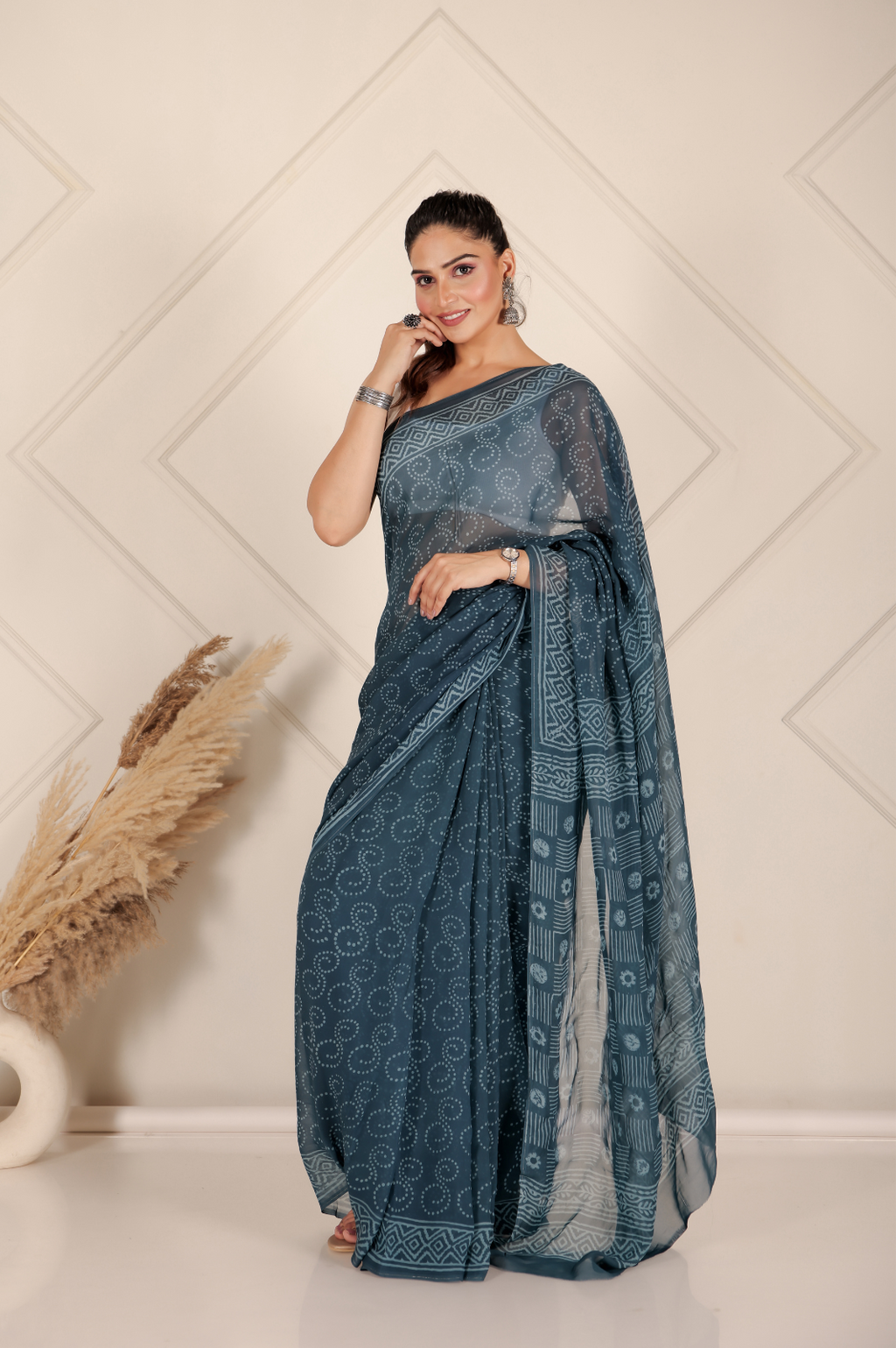 Organza greyish blue