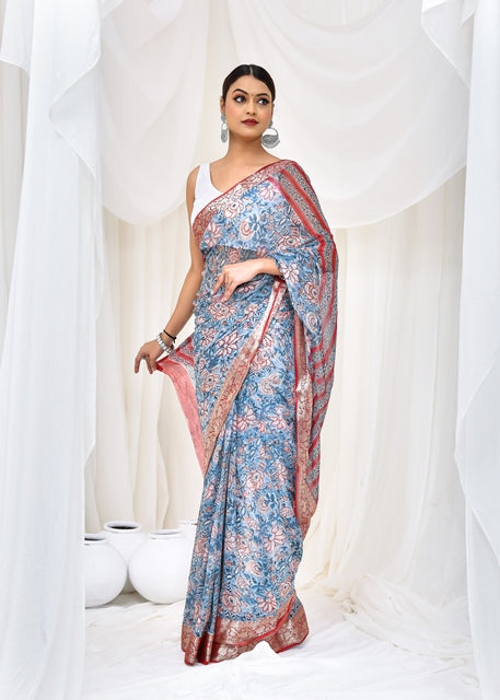 Azure Twilight Saree