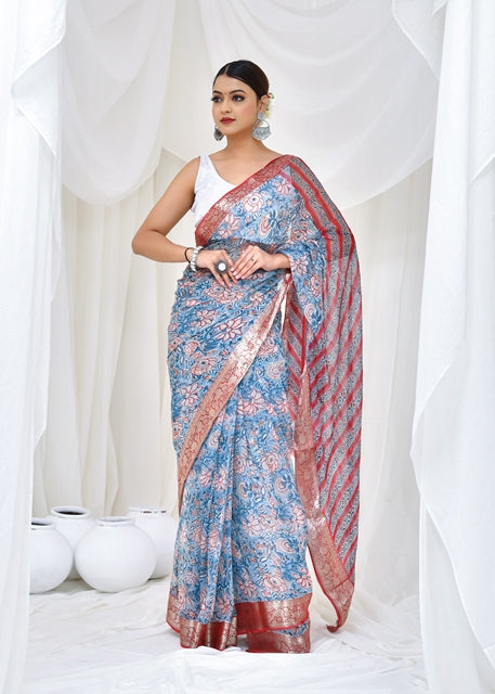 Azure Twilight Saree