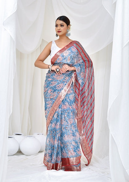 Azure Twilight Saree