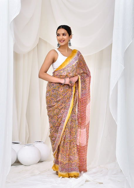 Sunset Bloom Saree