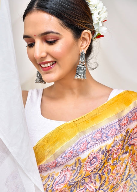 Sunset Bloom Saree