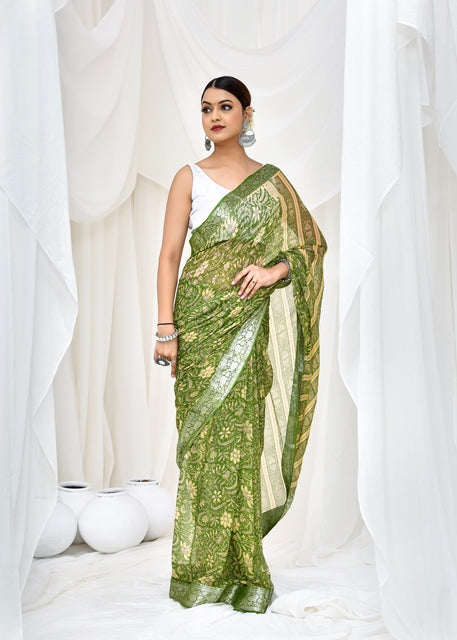 Emerald Enchantment Saree