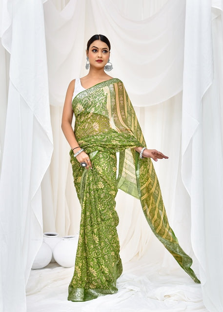 Emerald Enchantment Saree