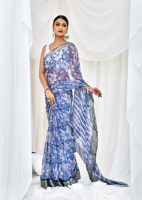 Silver Horizon Saree