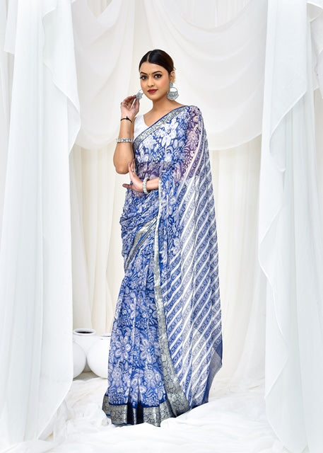 Silver Horizon Saree