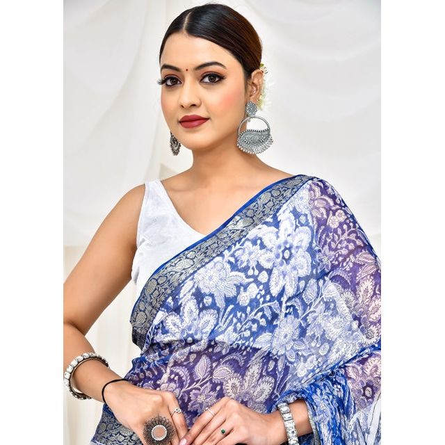 Silver Horizon Saree