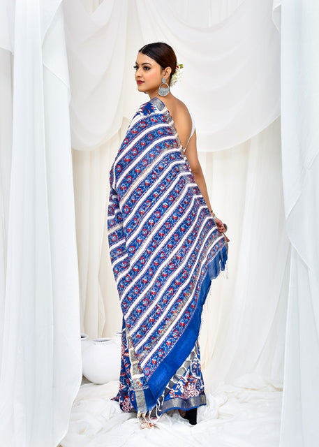 Nautical Bloom Saree