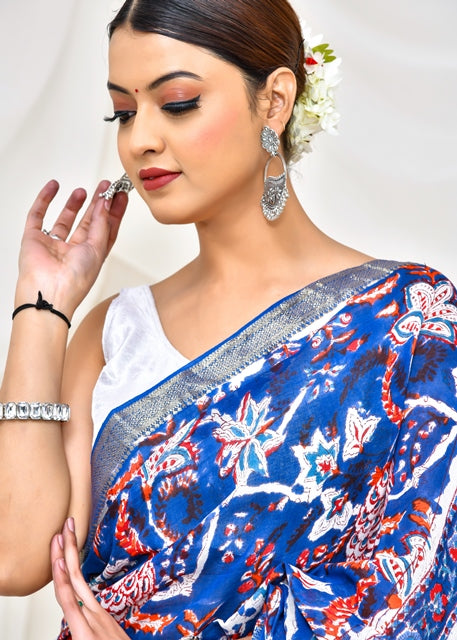 Nautical Bloom Saree