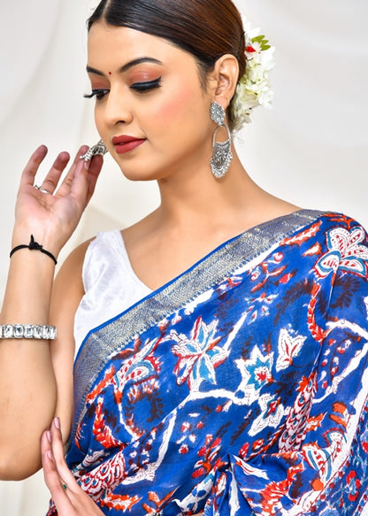 Nautical Bloom Saree