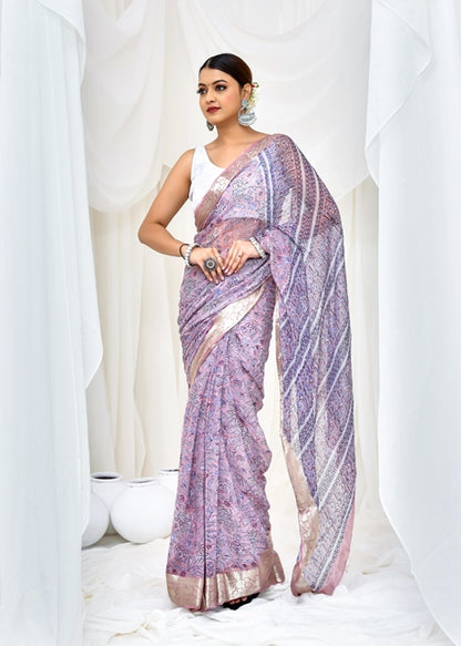 Lavender Bloom Saree