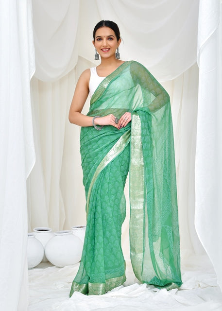 Emerald Ethereal Saree