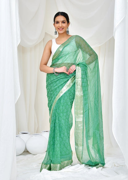Emerald Ethereal Saree