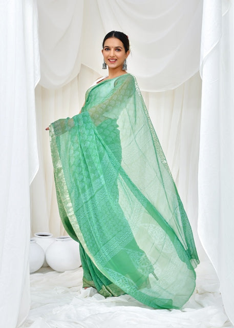 Emerald Ethereal Saree