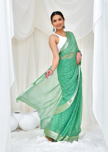 Emerald Ethereal Saree