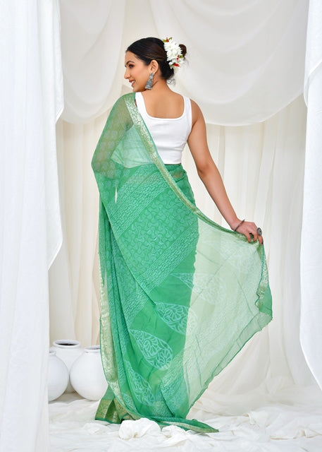 Emerald Ethereal Saree