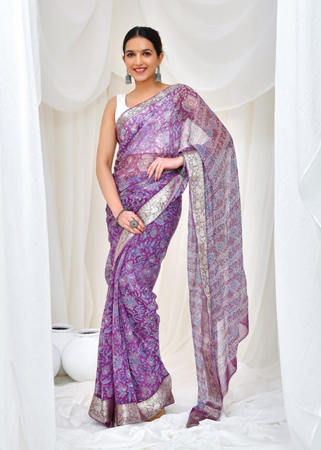 Twilight Orchid Saree