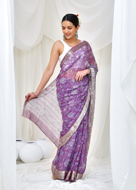 Twilight Orchid Saree