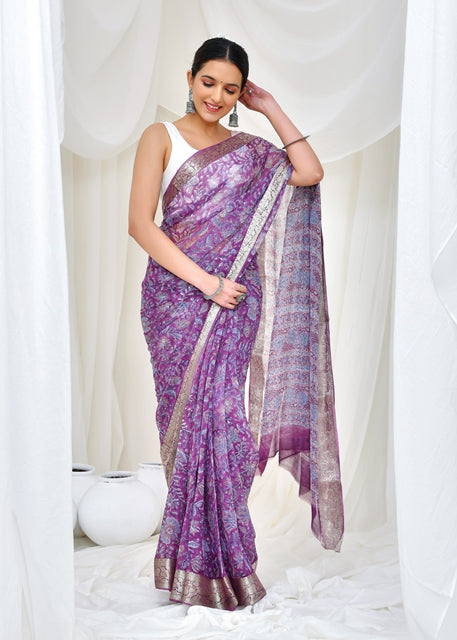 Twilight Orchid Saree