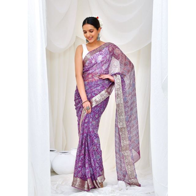 Twilight Orchid Saree