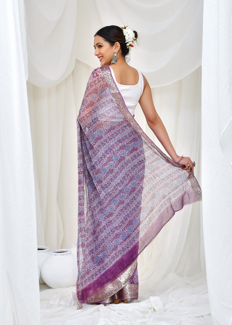 Twilight Orchid Saree