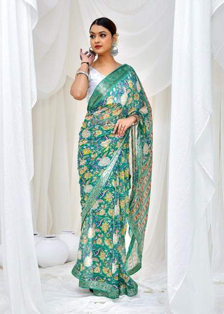 Emerald Meadow Saree