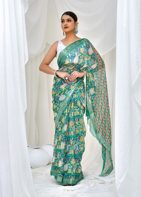 Emerald Meadow Saree