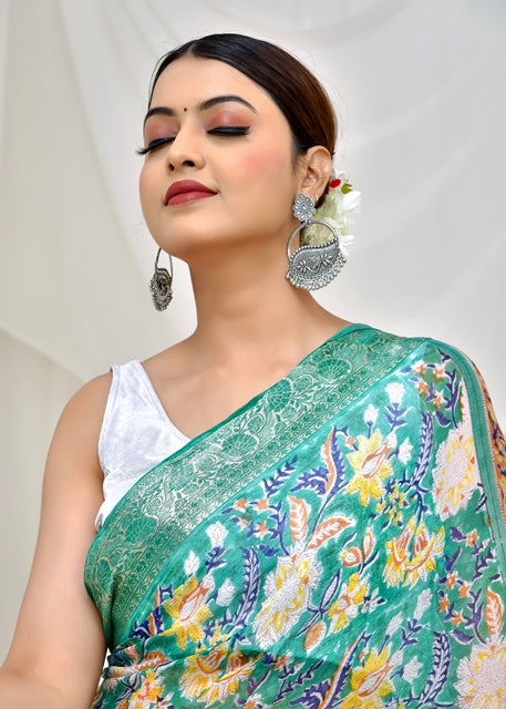 Emerald Meadow Saree