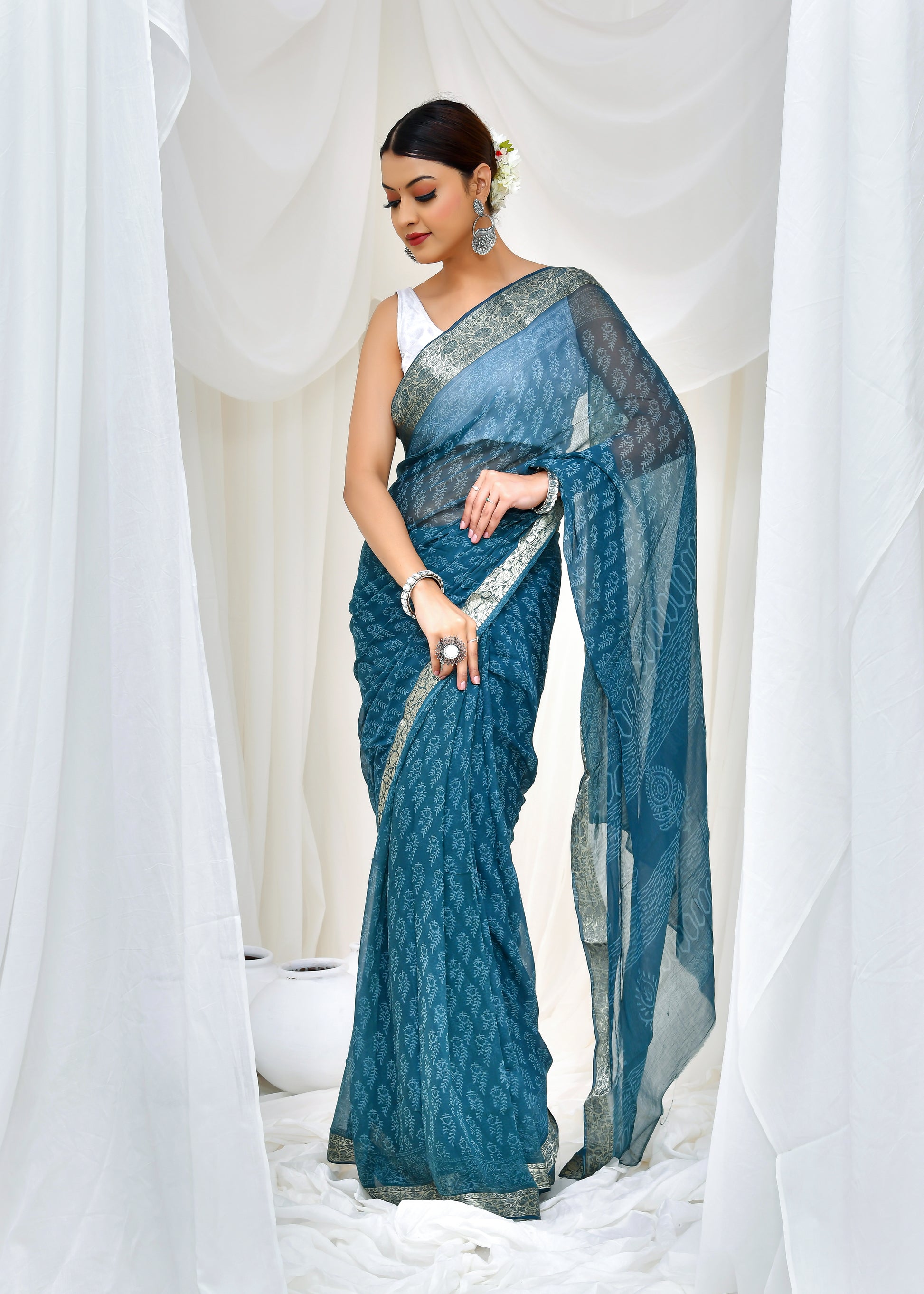 Aqua Mirage Saree