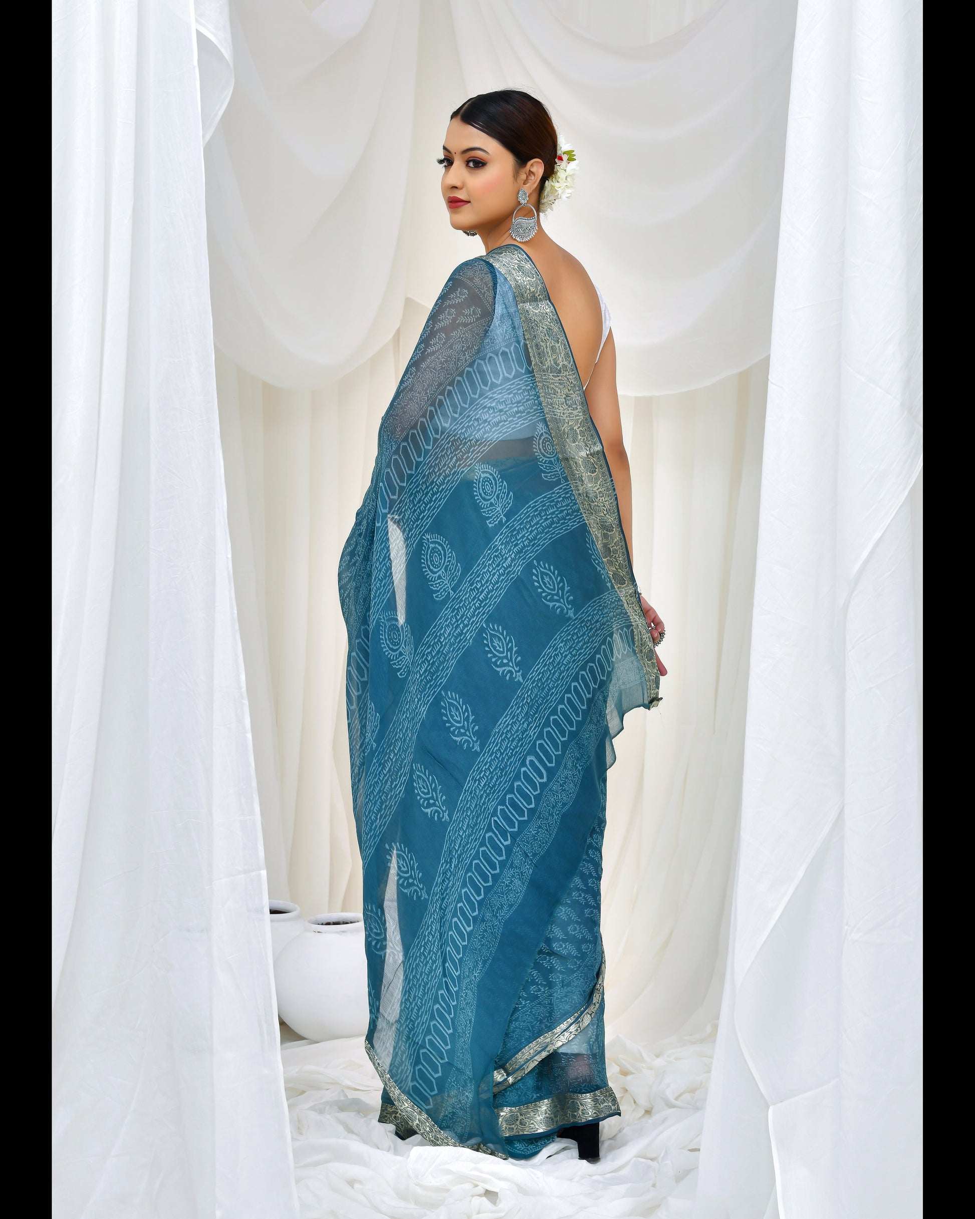 Aqua Mirage Saree