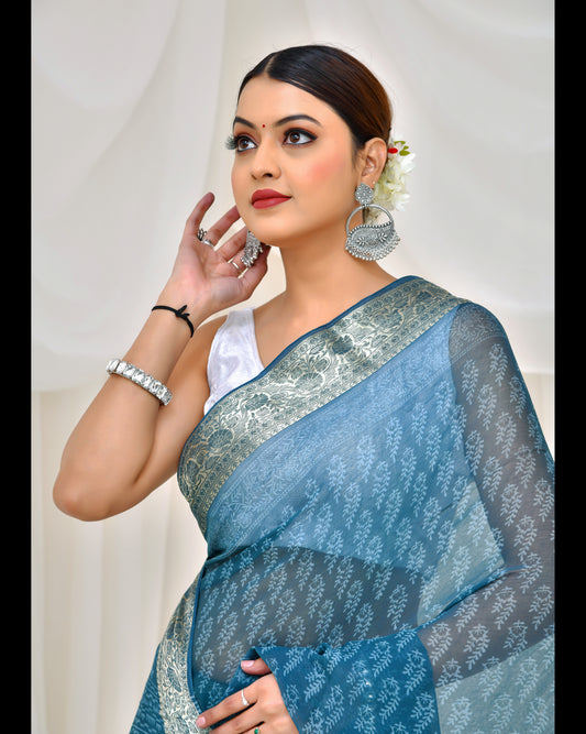 Aqua Mirage Saree