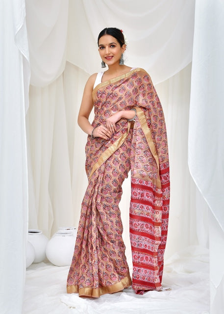 Crimson Mocha Saree