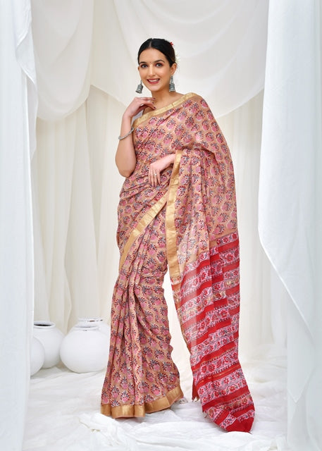 Crimson Mocha Saree