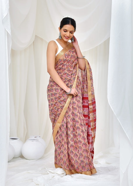 Crimson Mocha Saree