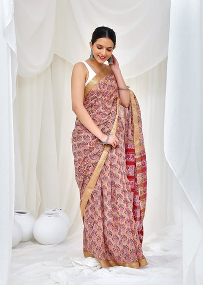 Crimson Mocha Saree
