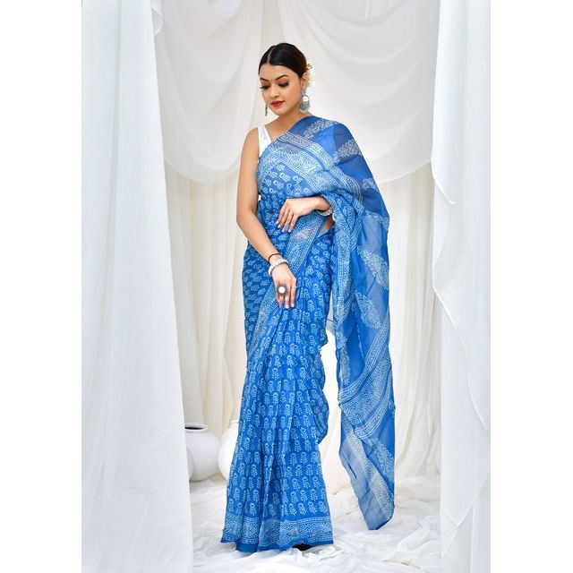 Sapphire Vineyard Saree