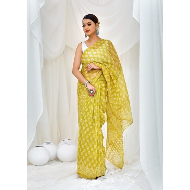 Lemon Blossom Saree