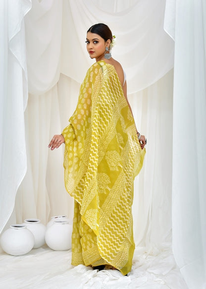 Lemon Blossom Saree