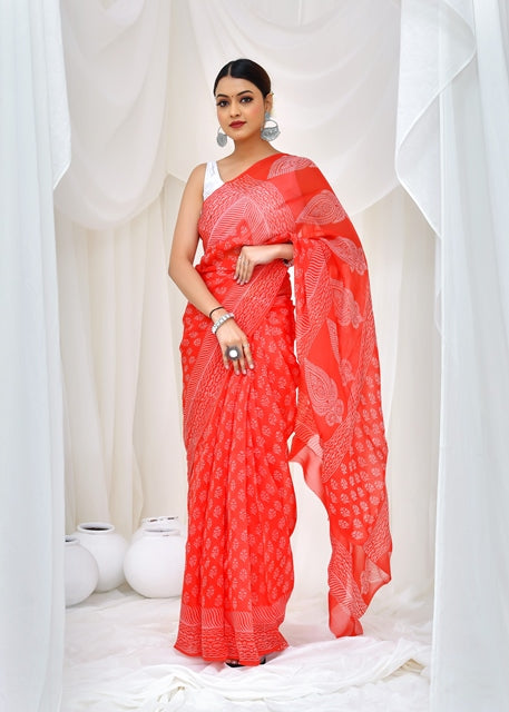 Crimson Petal Saree