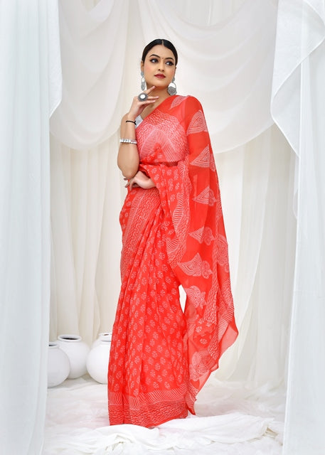 Crimson Petal Saree