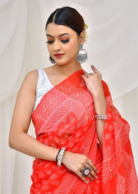 Crimson Petal Saree