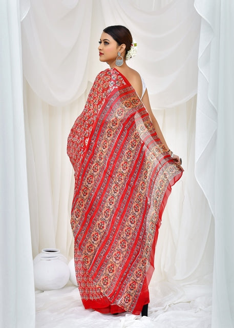 Crimson Garden Saree