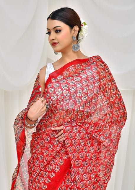 Crimson Garden Saree