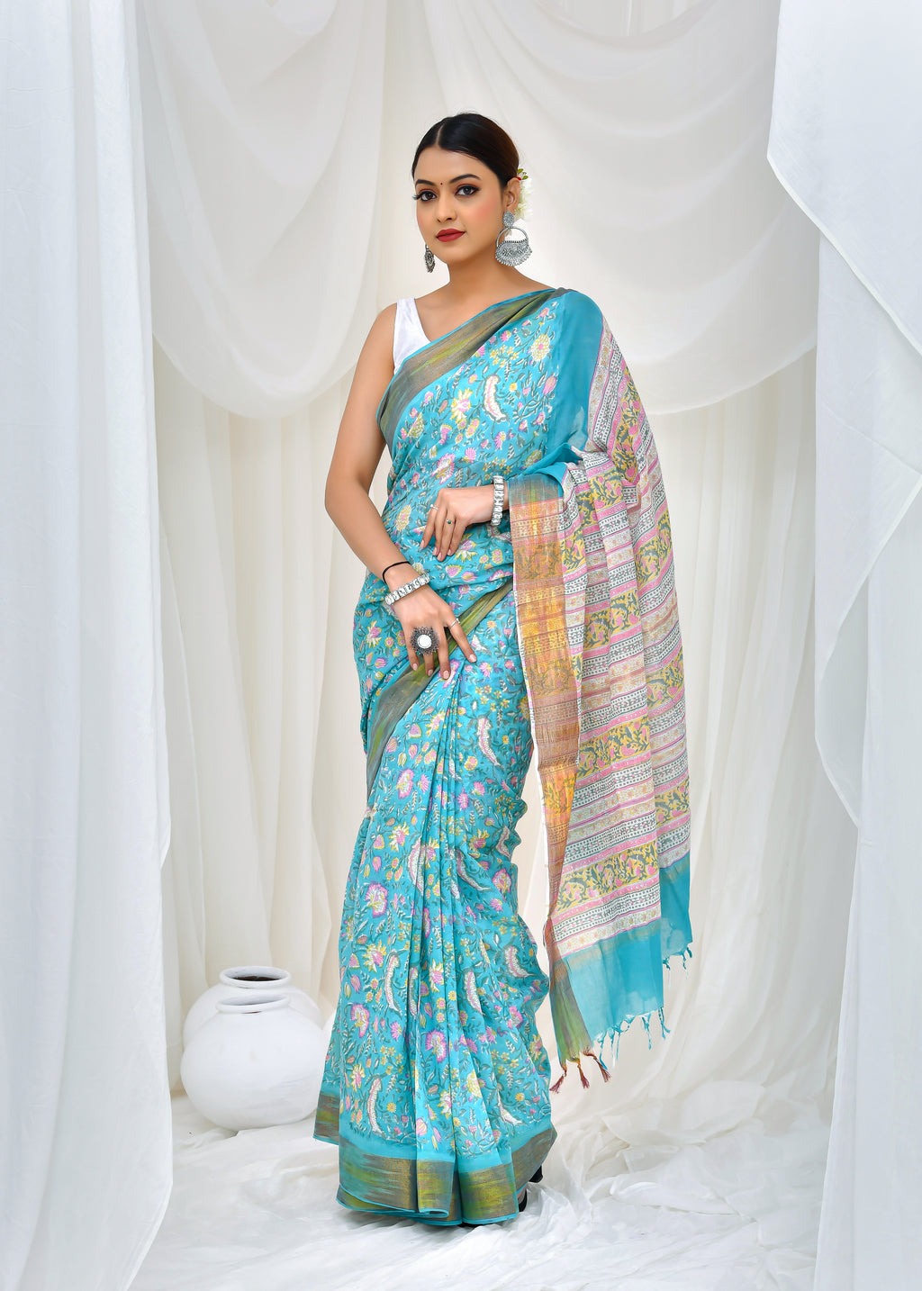 Crystal Azure Saree